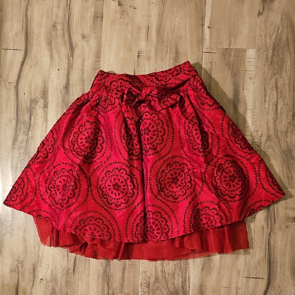 The Children's Place Red Patterned A-Line Skirt